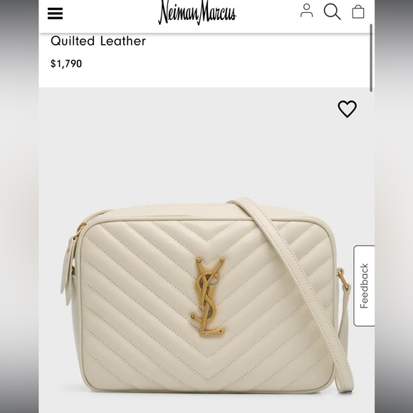 YSL classic leather camera bag in the color bone. - Picture 1 of 15